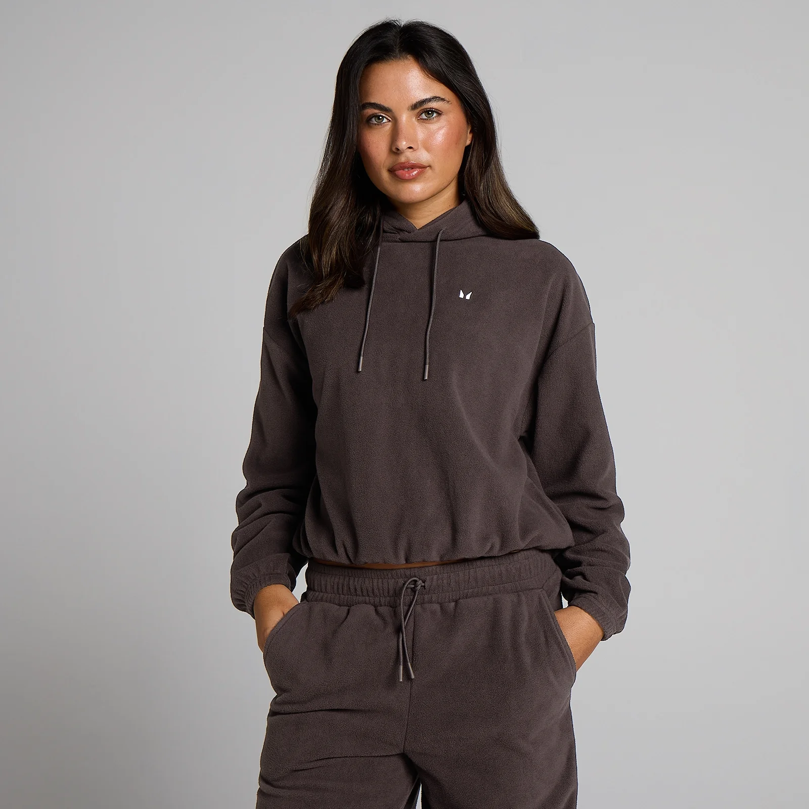 Hoodie en molleton MP femme - Cacao - SImage1