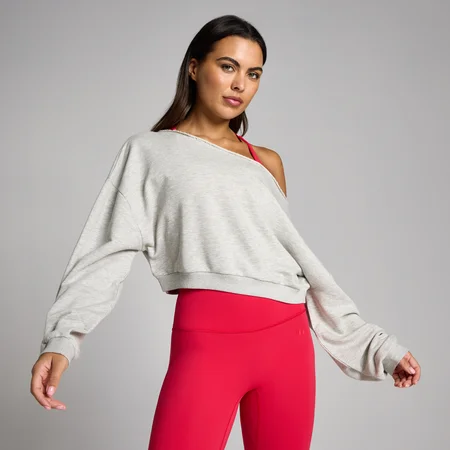 MP Femme Off The Shoulder Sweat - Grey Marl