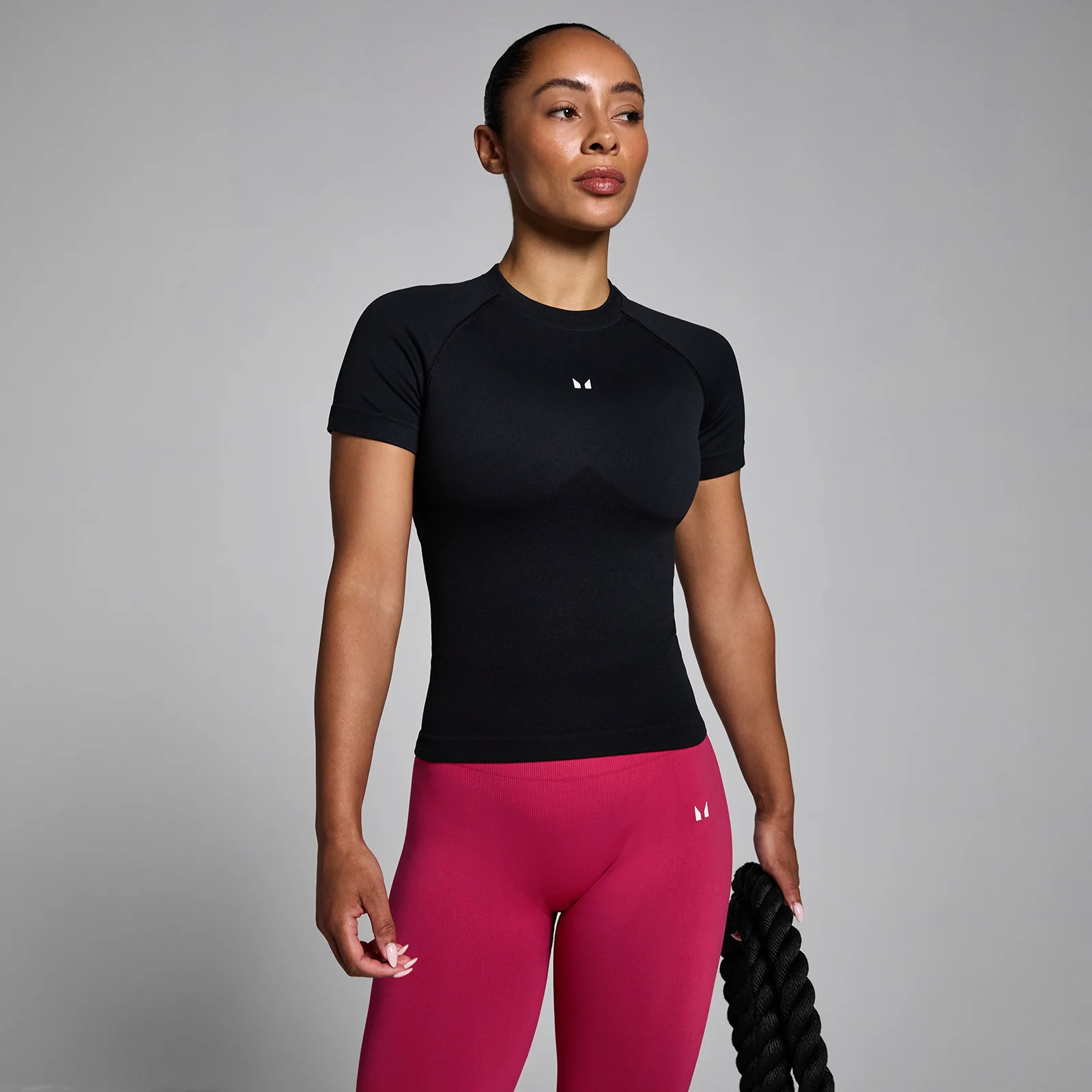 T-shirt sans couture body fit Lift MP femme - Noir - XLImage1