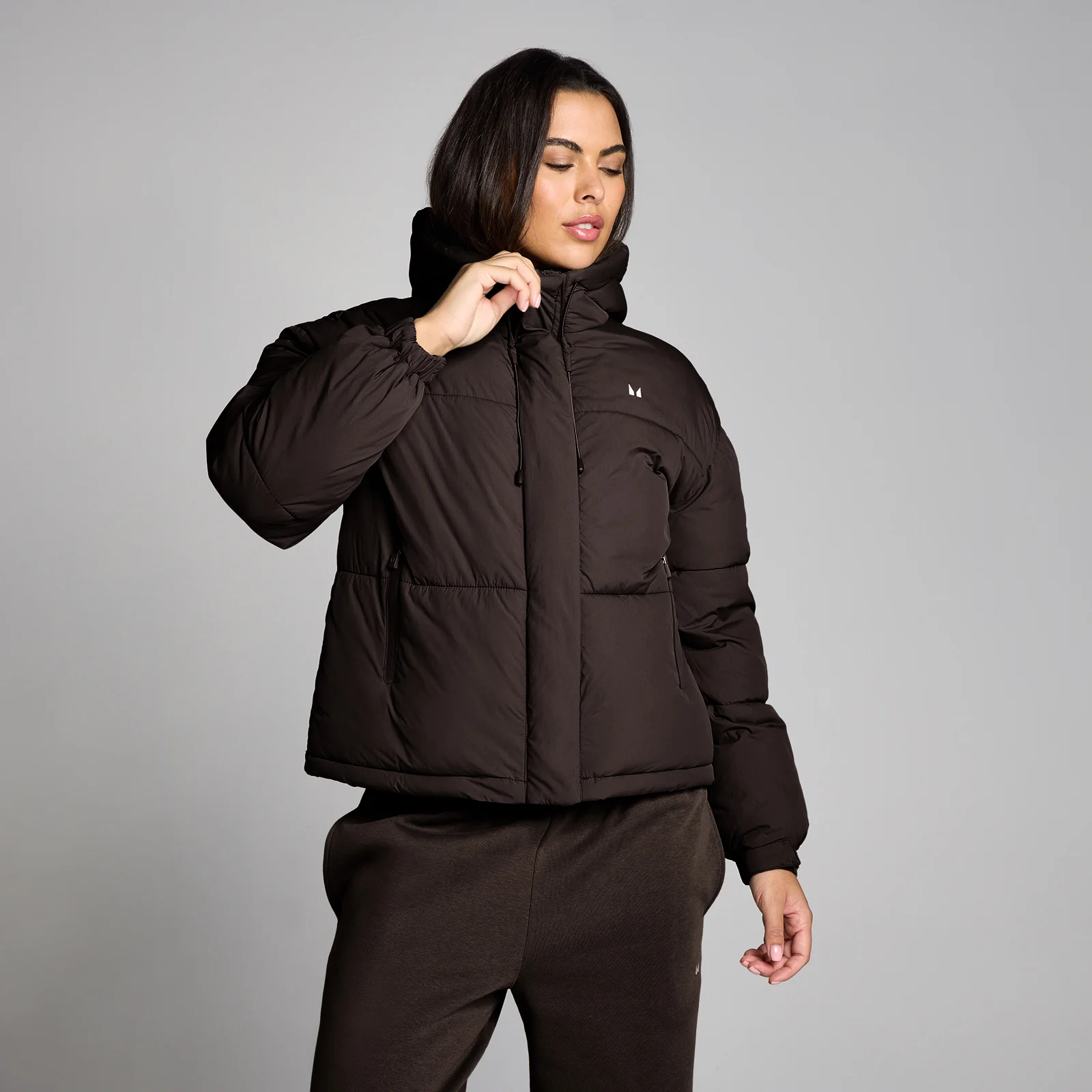 Doudoune courte rembourrée MP femme - Cacao - SImage1