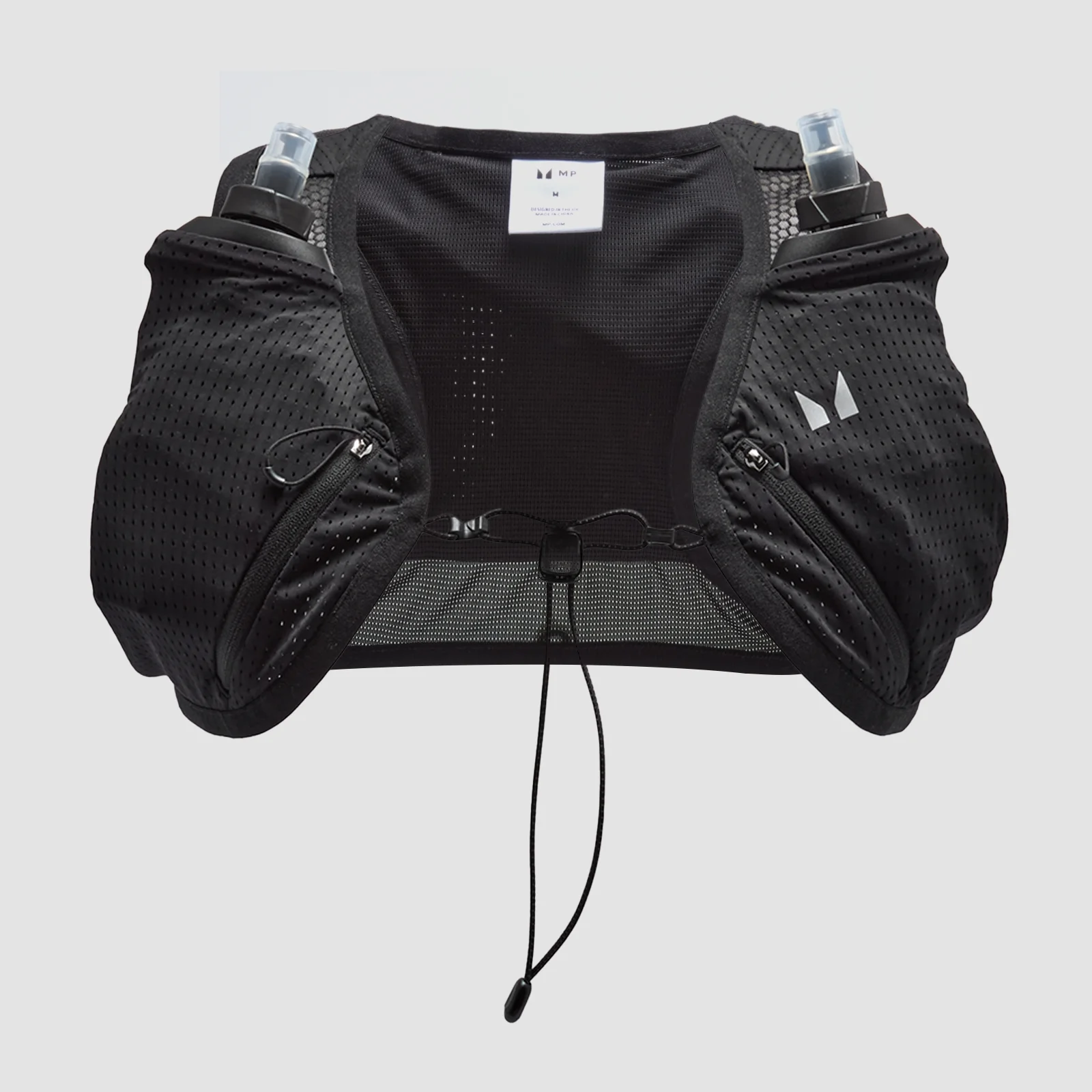 MP Compact Hydration Vest & 2 Soft Running Bottles Bundle - Black - SImage1