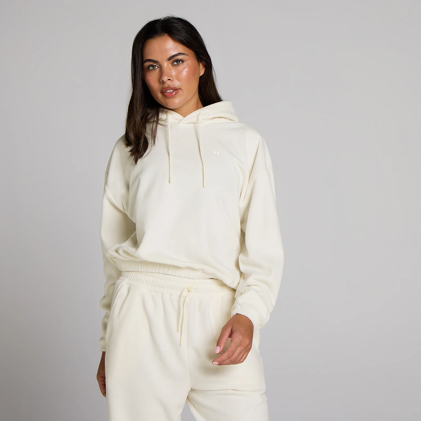 Sweat à capuche en molleton MP femme - Perle - XSImage1