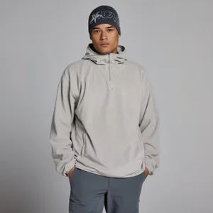 Sweat à capuche 1/4 zip molleton MP homme - Gris soutenu - Size M