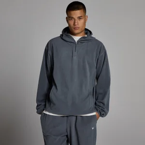 Sweat à capuche 1/4 zip molleton MP homme - Granit - Size L