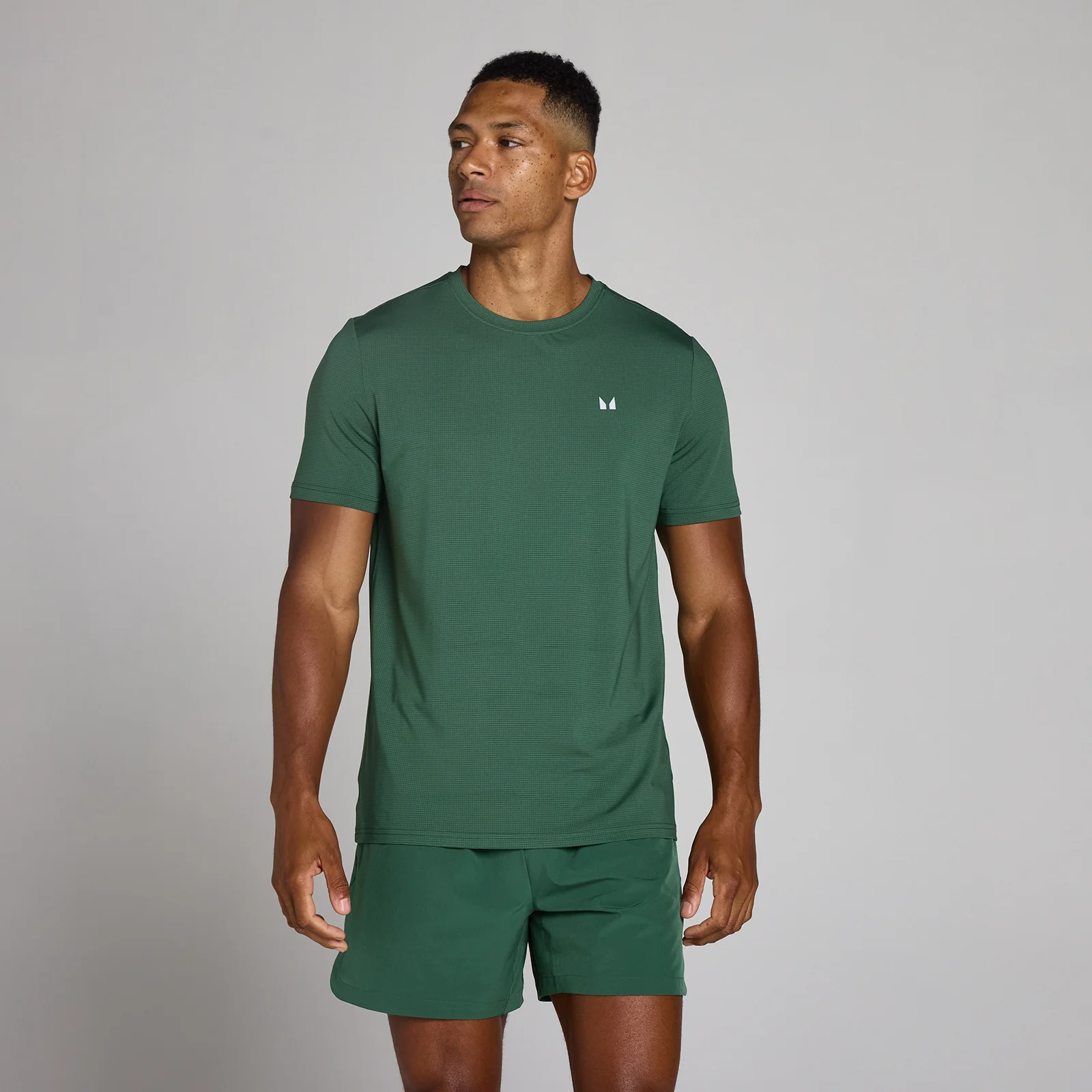MP Men's Training Grid T-Shirt - Racing Green - XSImage1