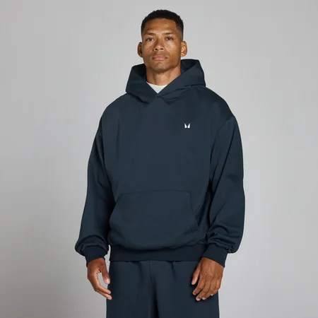 Sweat à capuche oversize MP Rest Day homme - Bleu marine foncé