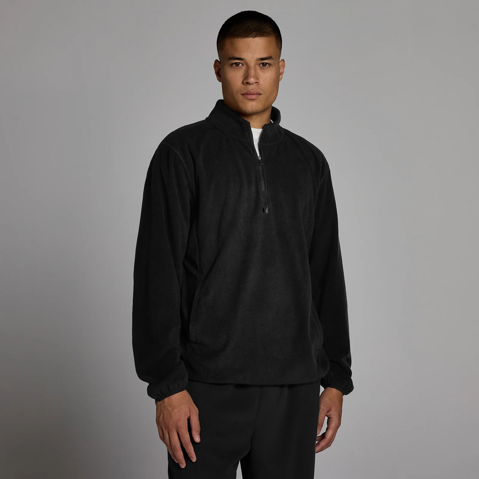 Polaire zippée 1/4 MP homme - Noir - MImage1