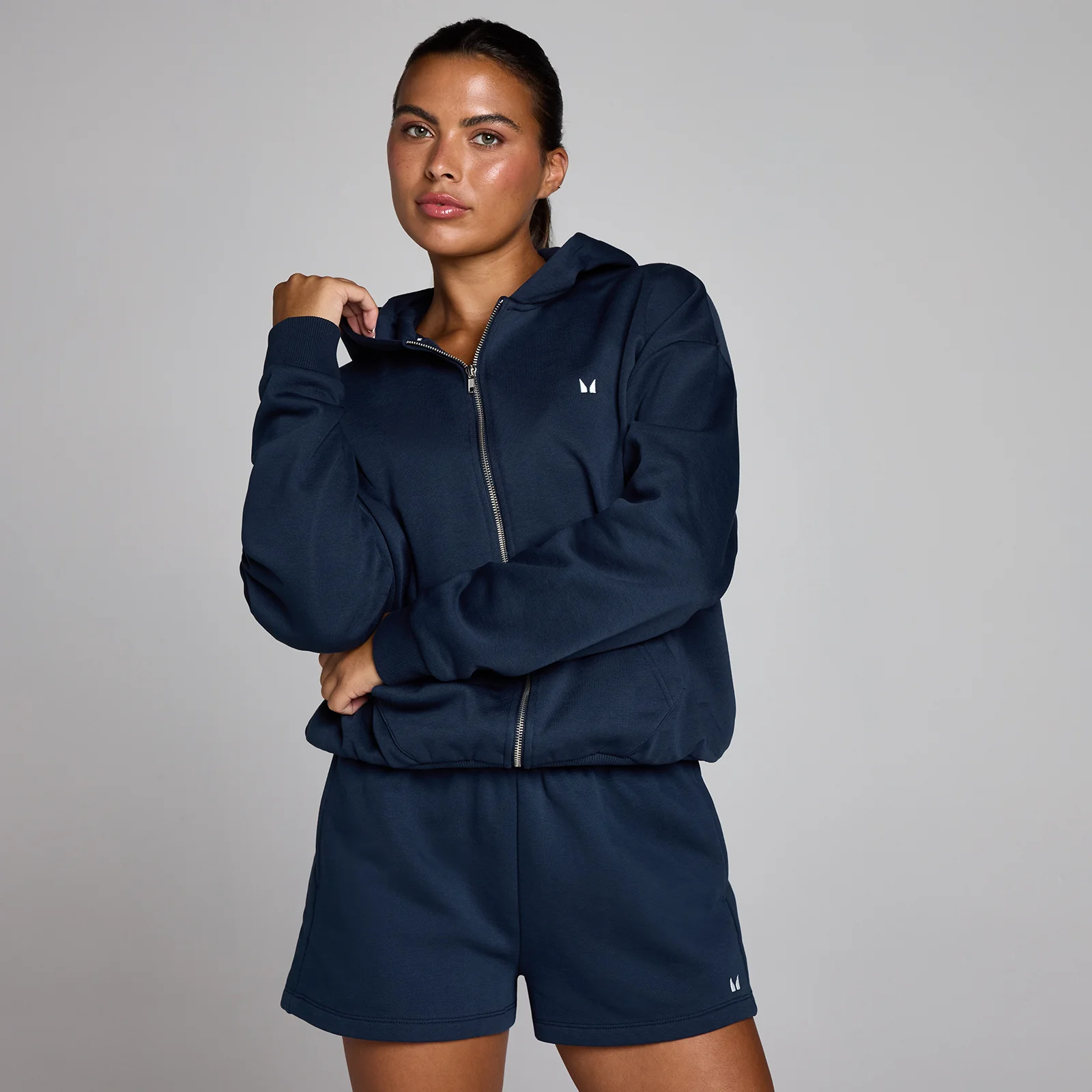 Hoodie zippé Basics MP femme - Bleu nuit - SImage1