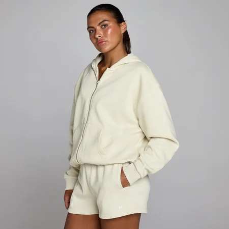 Hoodie zippé Basics MP femme - Poussière du désert