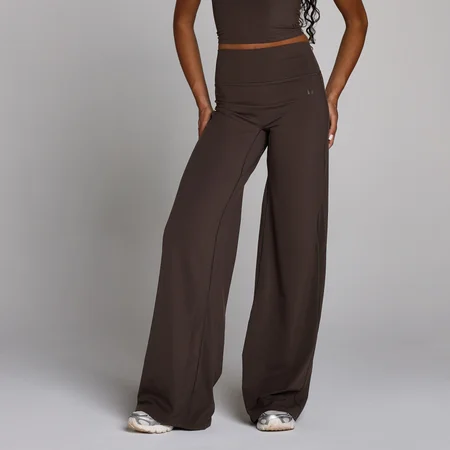 Pantalon large Tempo MP femme tall - Cacao