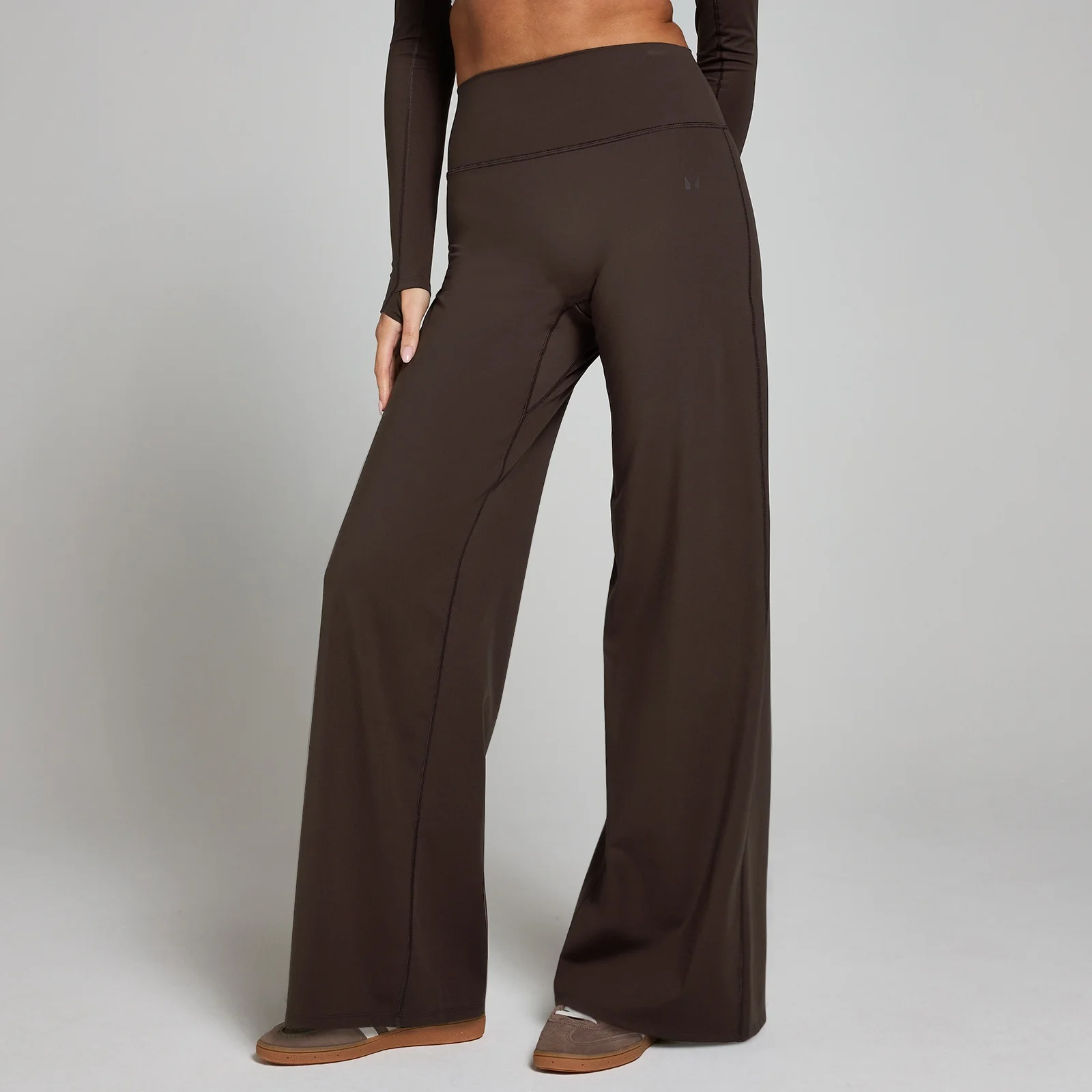 Legging jambe large Tempo Petite MP femme - Cacao - SImage1