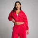 MP Femme Basic Zip Through Cropped Sweat à Capuche - Chilli