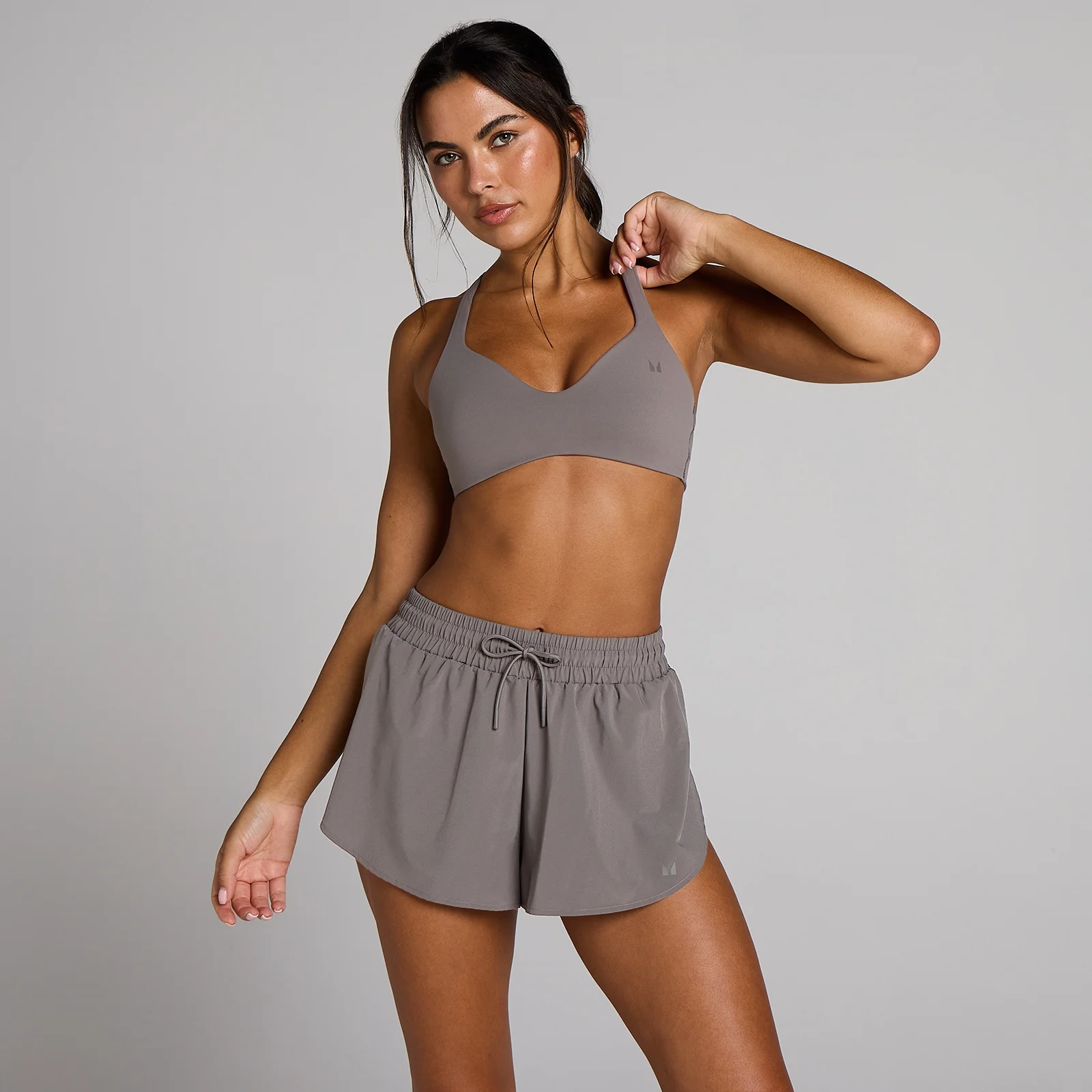 Brassière de sport MP Tempo Twist Back femme - Truffe foncée - MImage1