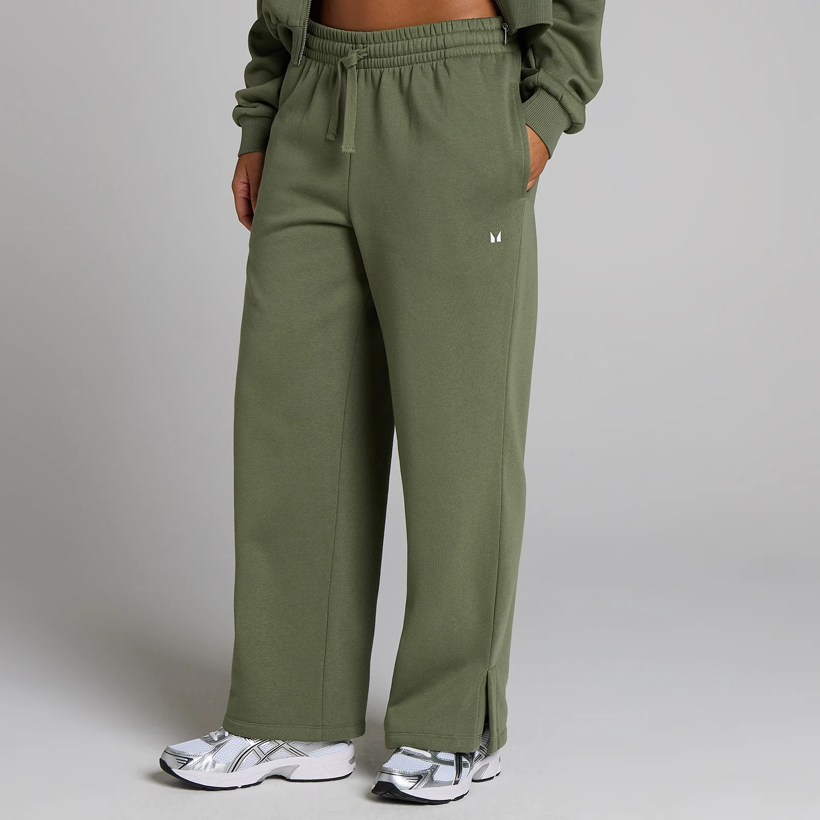 Jogging jambe droite Basics MP femme - Olive délavé - SImage1