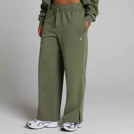 Jogging jambe droite Basics MP femme - Olive délavé