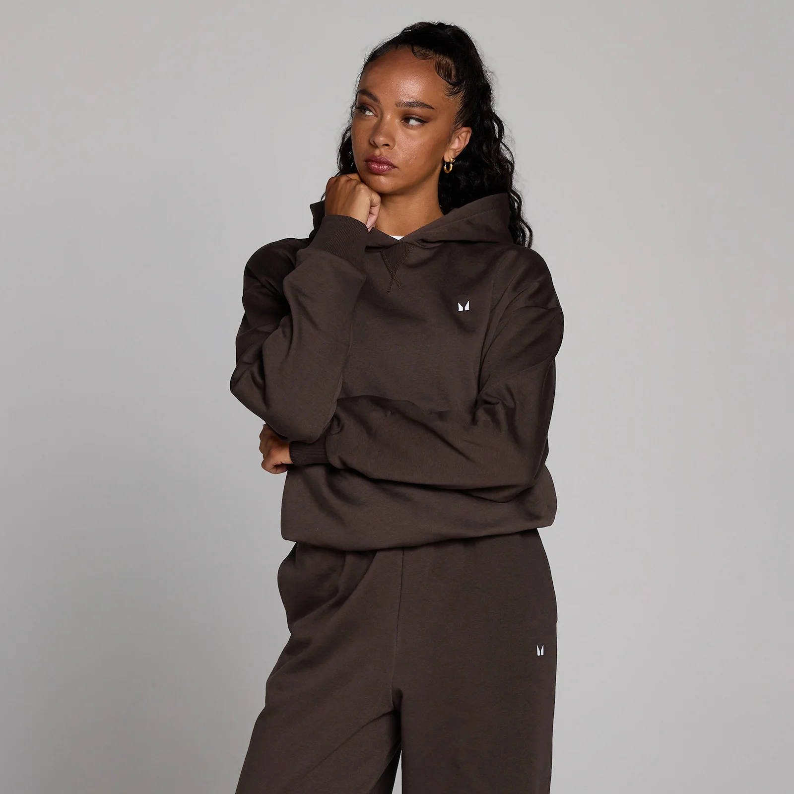 Hoodie oversize Basics MP femme - Cacao - XLImage1