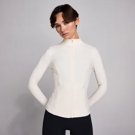 Veste zippée SculptForm MP femme - Perle