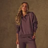 Sweat à col MP X Tatiana femme - Moka