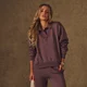 Sweat à col MP X Tatiana femme - Moka
