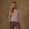 T-shirt manches longues MP femme X Tatiana avec trous pour les pouces - Rose pâle