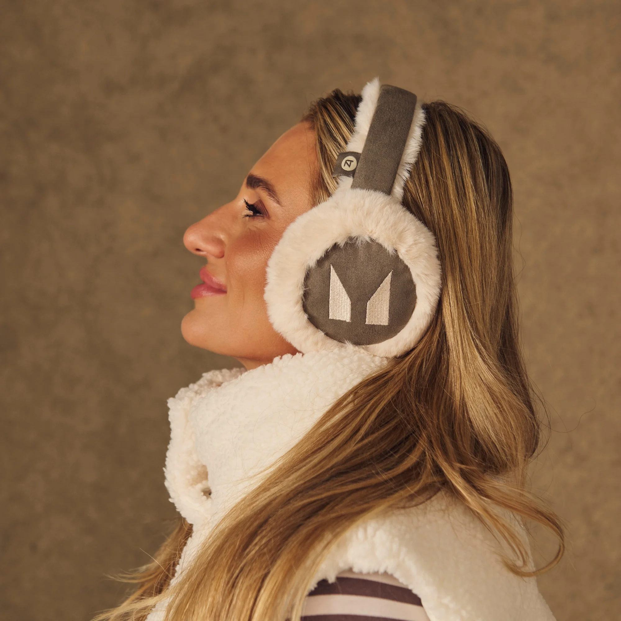 Cache-oreilles MP X Tatiana - Gris chaud/AmandeImage1