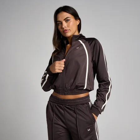Veste de survêtement tricot MP femme - Cacao/Vanille