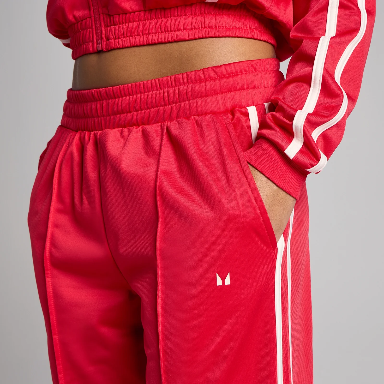 Jogging jambe droite tricot MP femme - Piment - SImage4