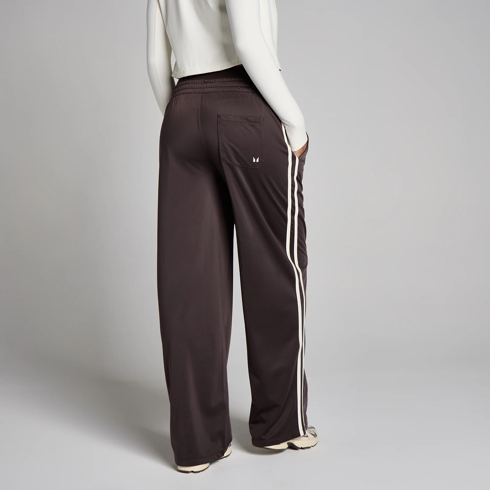 Jogging jambe droite tricot MP femme - Cacao/Vanille - XSImage1