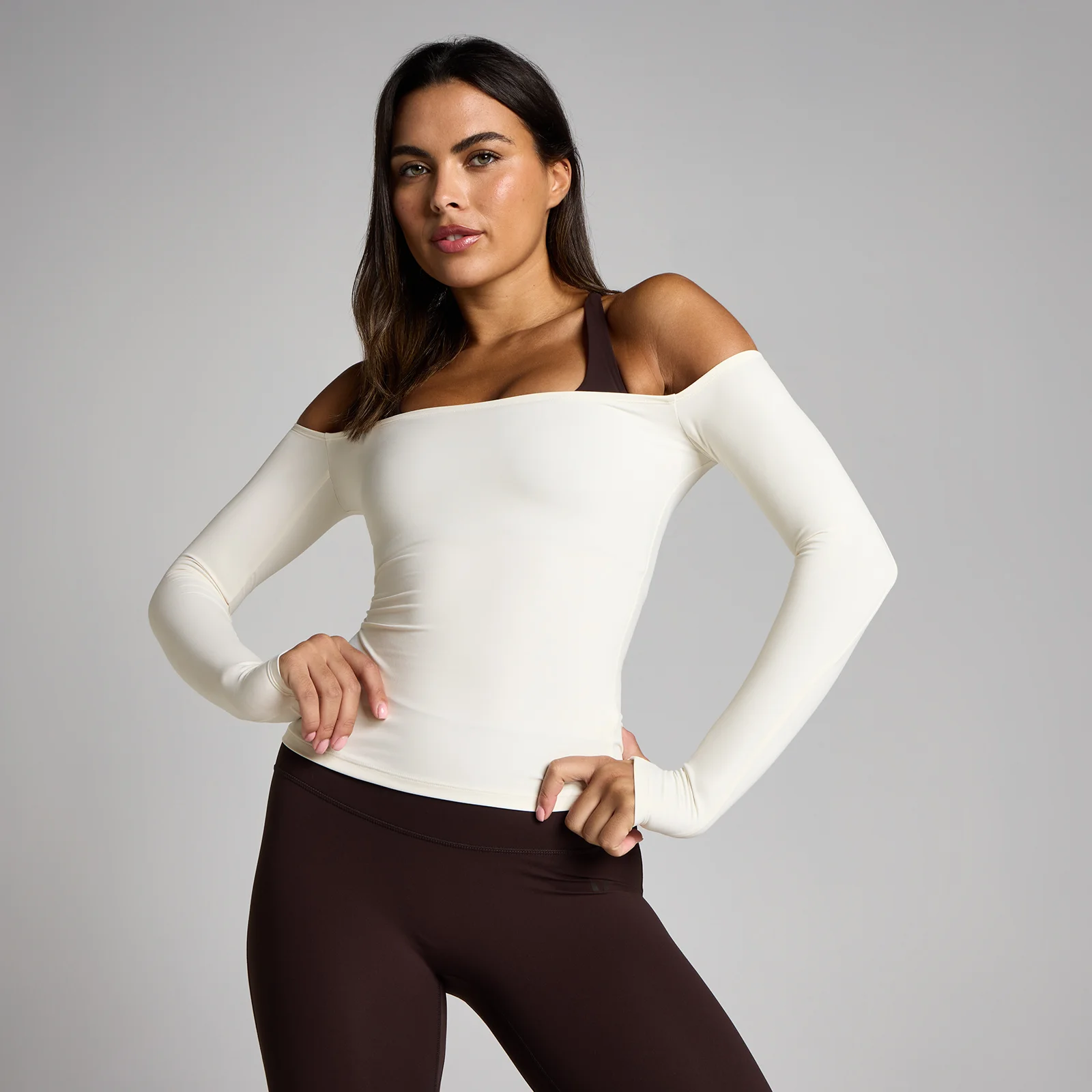 MP Femme Tempo Off The Shoulder LS Haut - Vanille - XSImage1