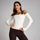 MP Femme Tempo Off The Shoulder LS Haut - Vanille