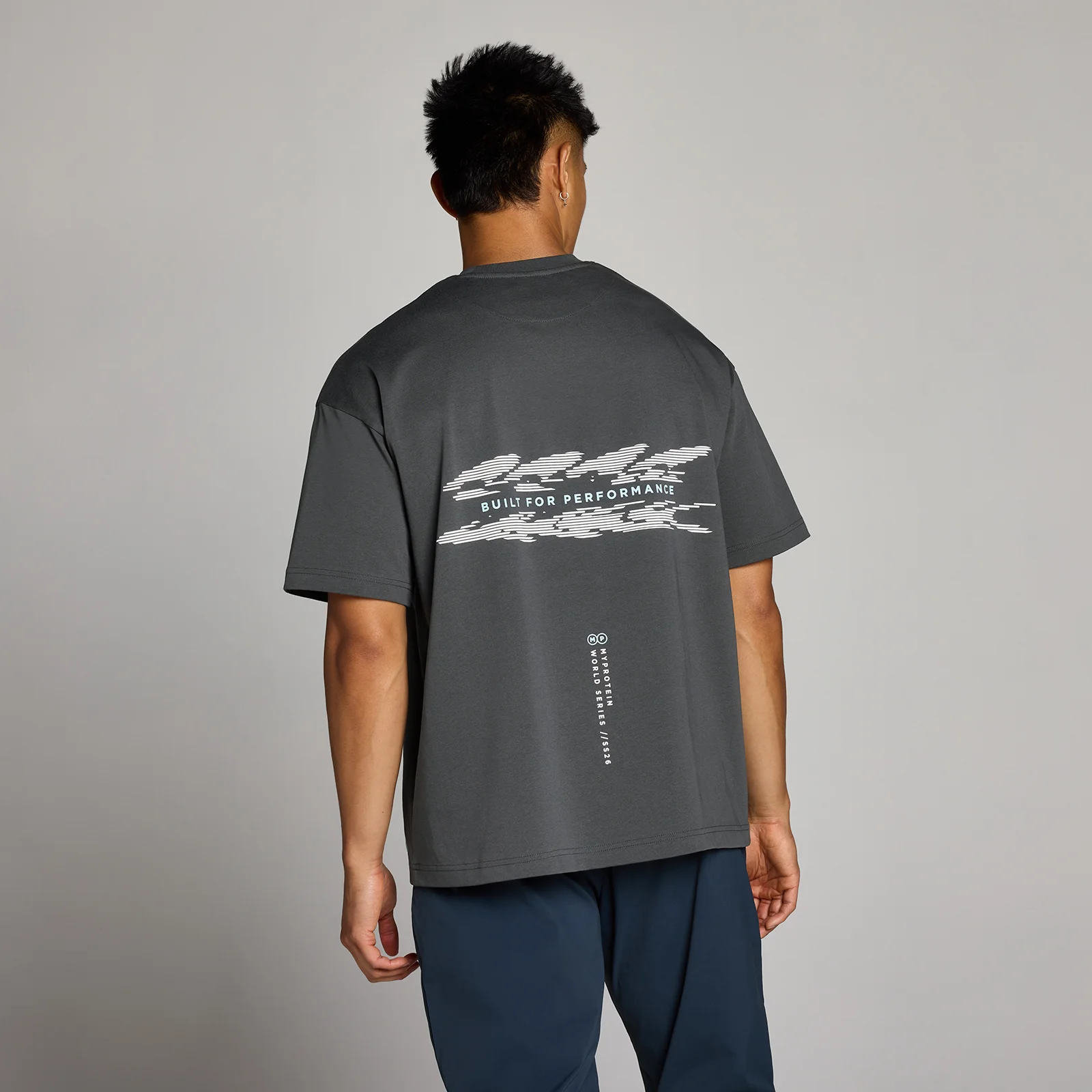 T-shirt graphique Hybrid Built For Performance MP homme - Gris foncé - MImage1