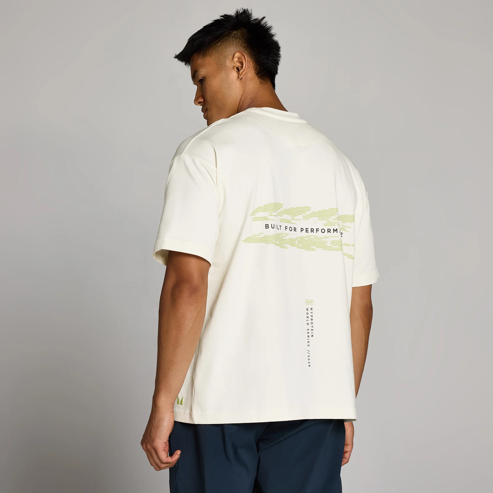 T-shirt graphique Hybrid Built For Performance MP homme - Blanc vintage - MImage1