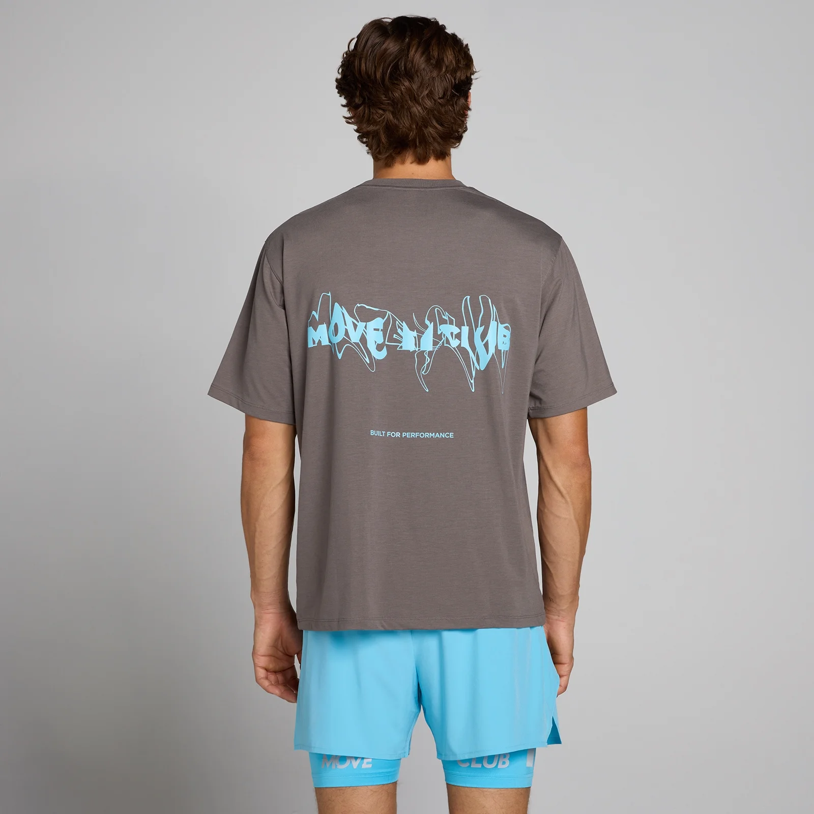 T-shirt graphique oversize Hybrid MP homme - Gris cendré - XSImage1