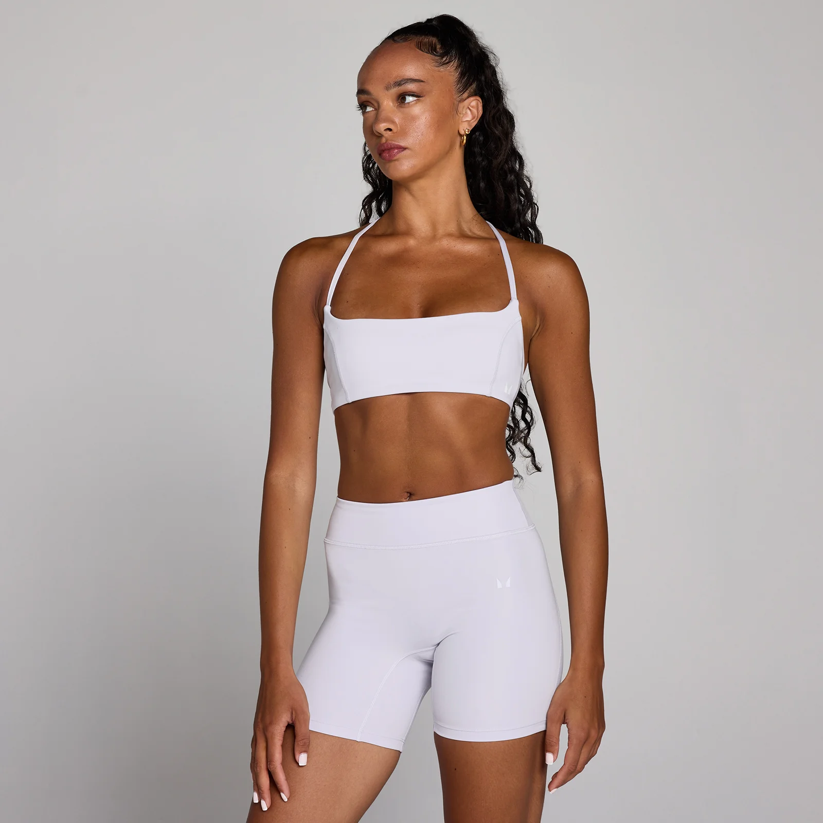 Brassière de sport MP Training femme dos ouvert - Poussière de craie - MImage1