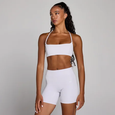 Brassière de sport MP Training femme dos ouvert - Poussière de craie