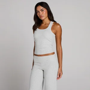 Débardeur côtelé MP femme avec brassière intégrée - Gris chiné - Size S