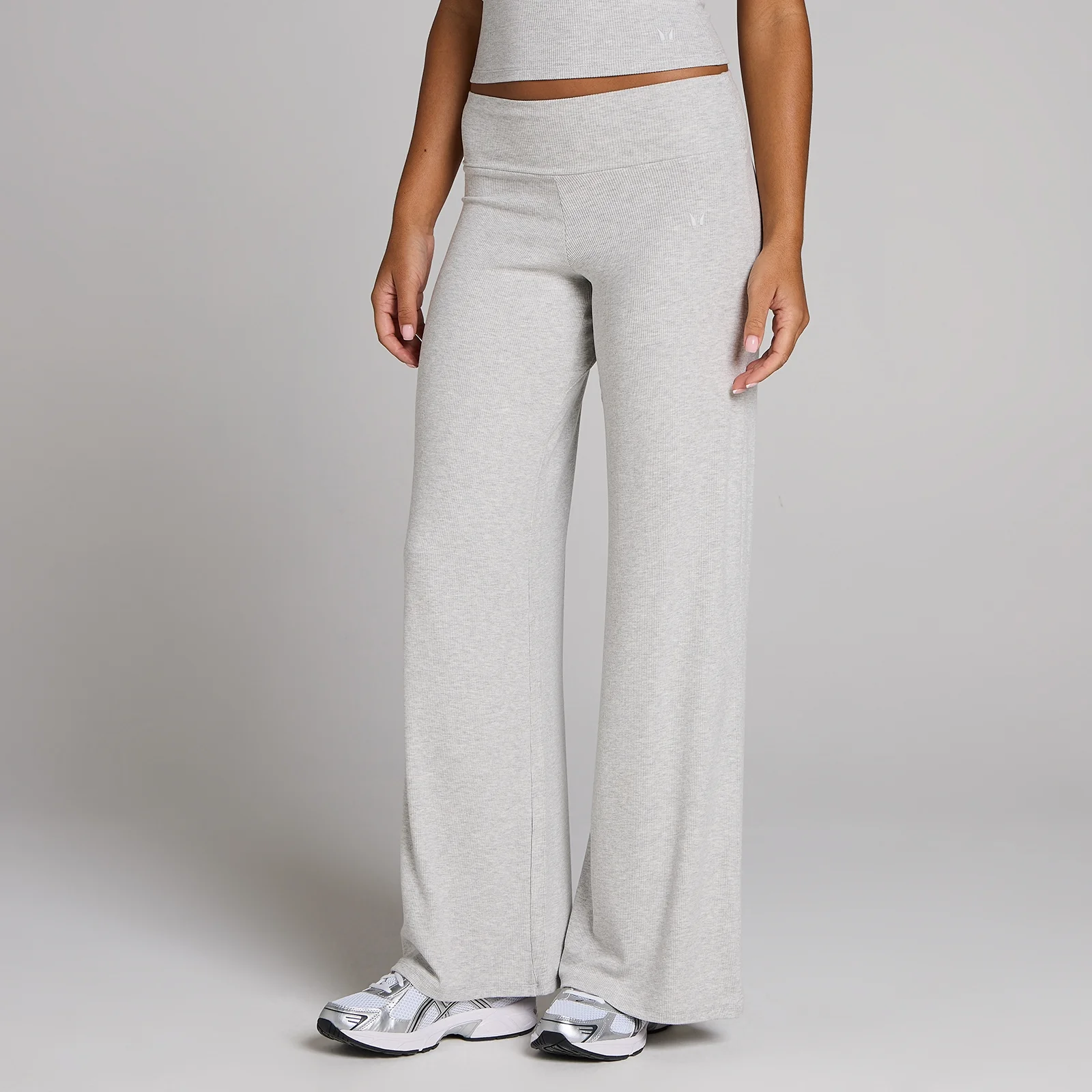 Legging côtelé jambes larges MP femme - Gris chiné - MImage1