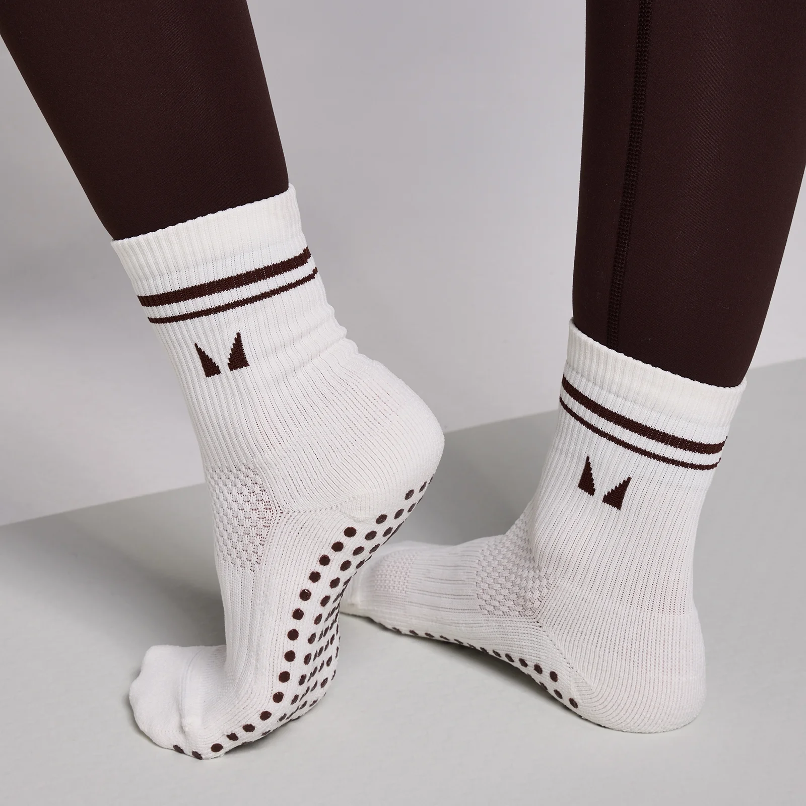 MP Pilates Socks (2 pack) - Cocoa/Pearl - UK 2-5Image1