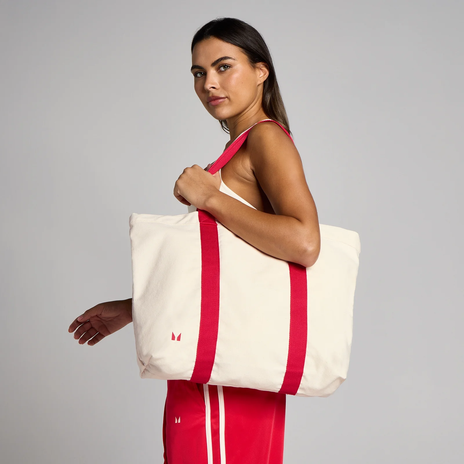 Tote bag coton bicolore MP - Coton naturel/PimentImage1