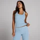 Débardeur côtelé MP avec brassière intégrée femme - Bleu denim