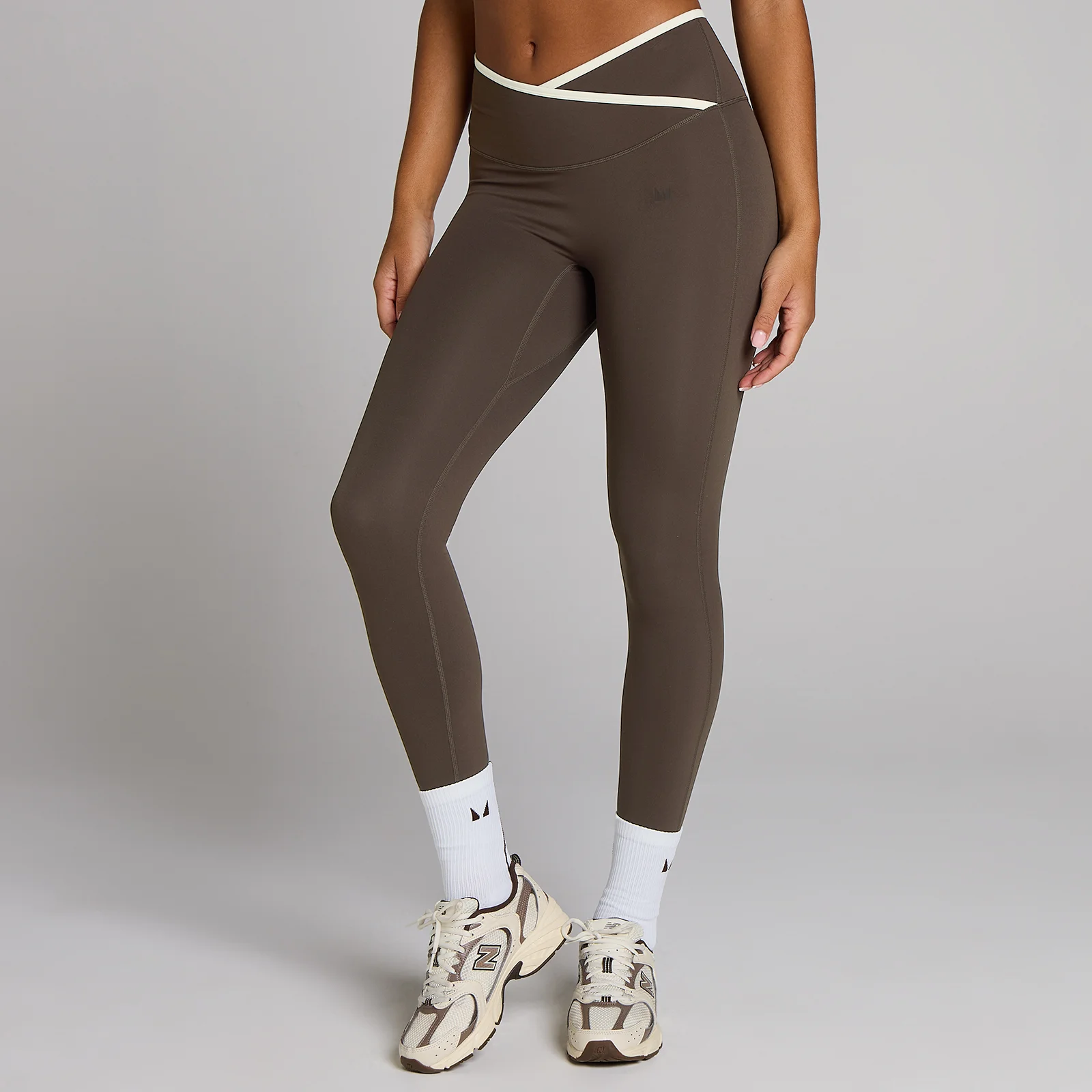 Legging MP Tempo Contrast femme - Chocolat - LImage1