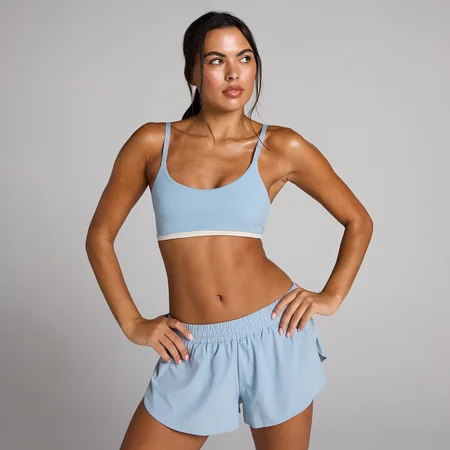 Brassière de sport MP Tempo Contrast femme - Bleu denim