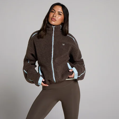Veste zippée en polaire MP pour femme - Chocolat