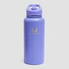 Bouteille Myprotein en métal recyclé avec paille rabattable 1 L - Indigo puissant