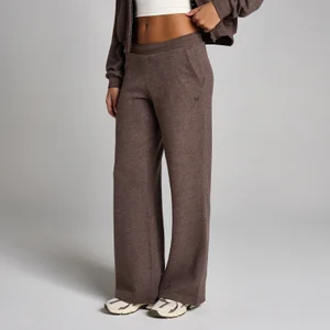 Jogging jambe droite taille moyenne Soft Touch MP femme - Cacao chiné - Size M