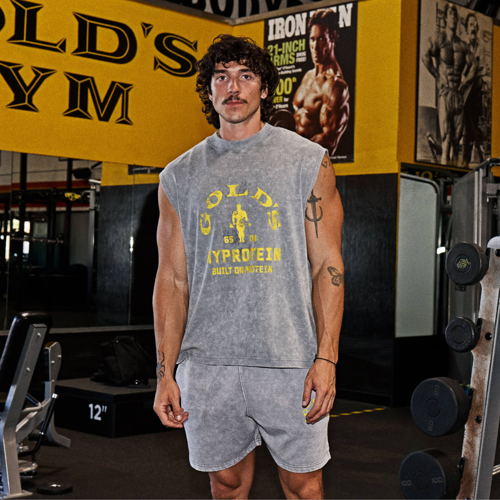 MP X Gold's Homme Washed Graphic Oversized Tank - Steel Blue - XLImage1