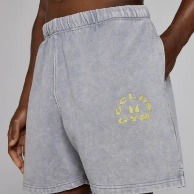 MP X Gold's Homme Washed Graphic Oversized Sweat Short - Steel Blue - XSImage6