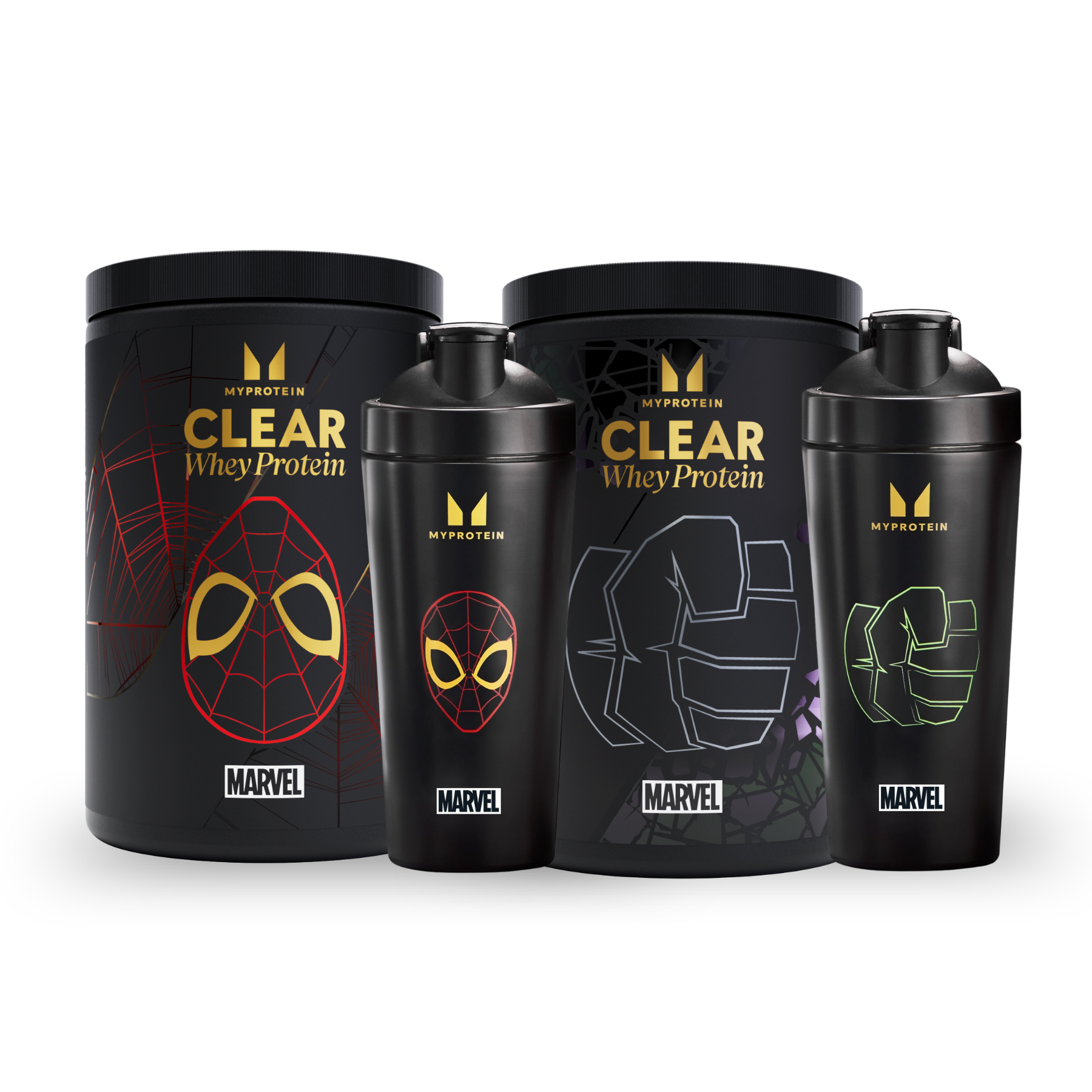 Bundle Marvel Spider-Man & Hulk - 2 x 20portions - Shaker - Green Plum & Kiwi / Raspberry & Strawberry Image1