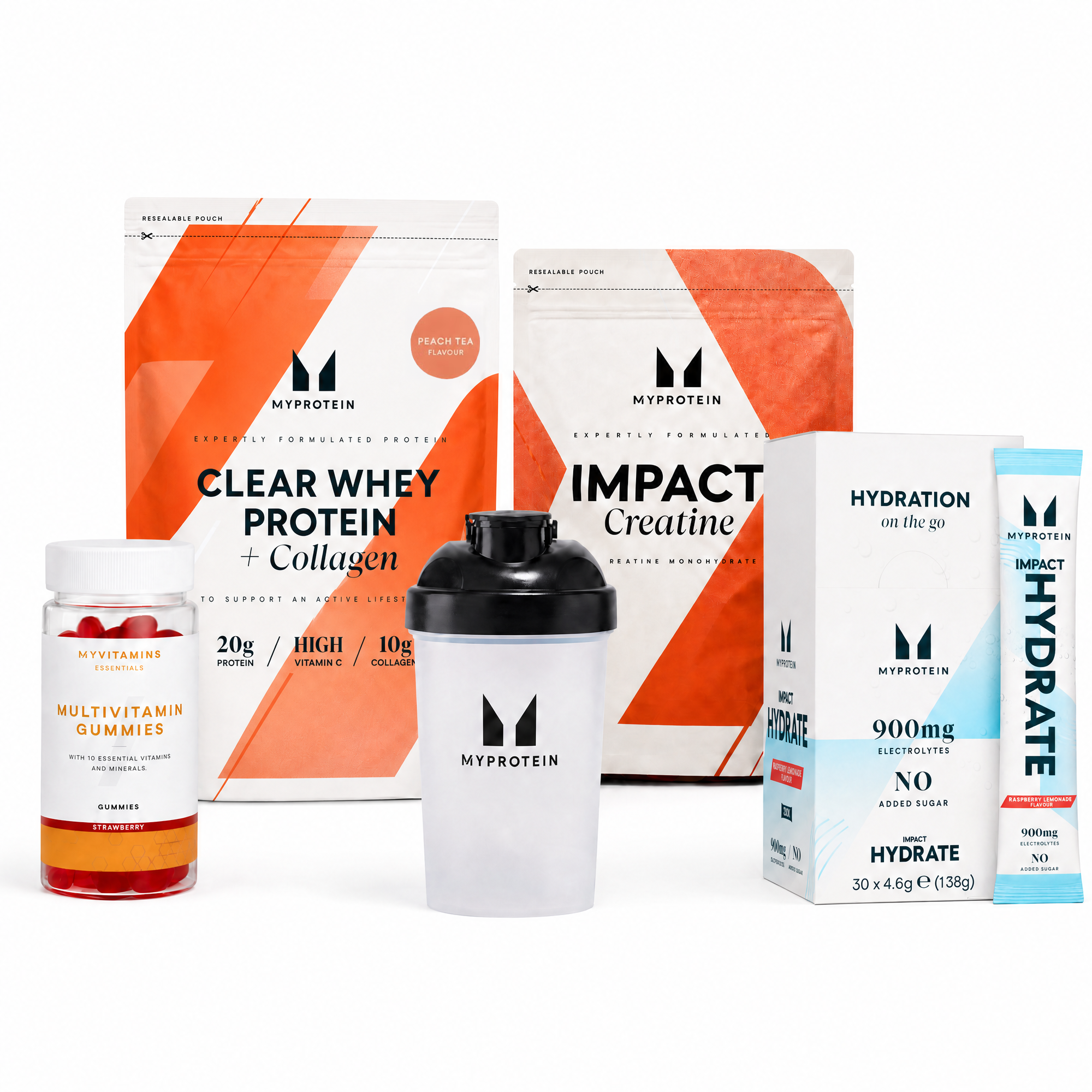 Impact Week Clear Protein Bundle - Raspberry Lemonade - 20portions - Peach TeaImage1